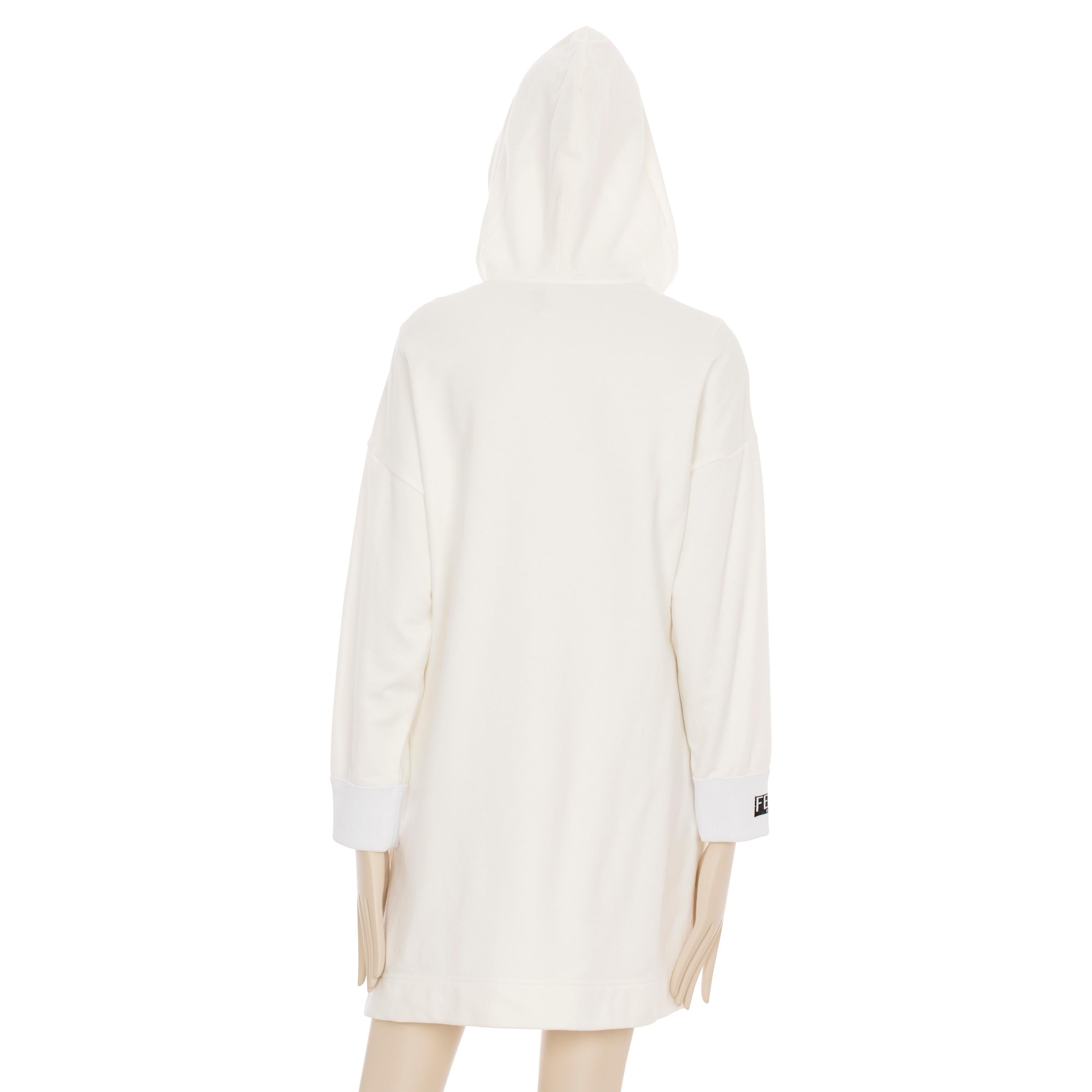 Fendi Oversized Hooded Sweater With Logo Details 38 IT For Sale 1