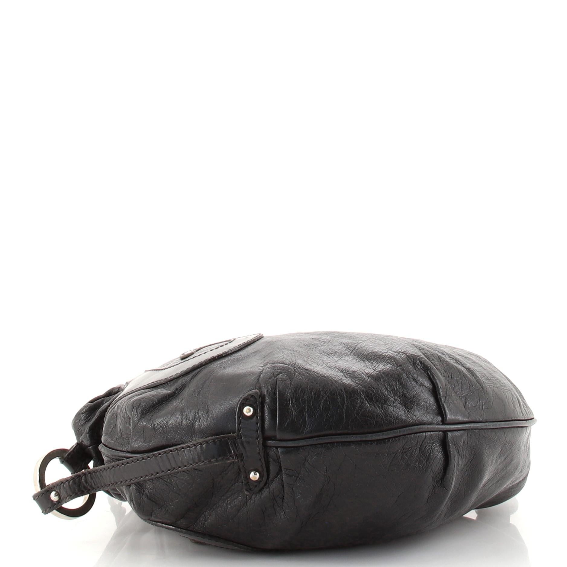 Black Fendi Oyster Bag Leather Large