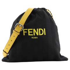 Fendi Pack Pouch Crossbody Bag Pequin Nylon Medium