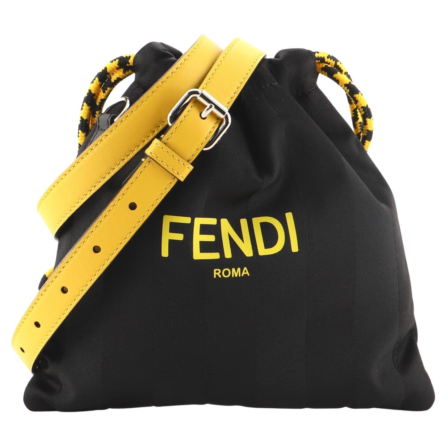 Fendi Clutch Saffiano Karlito Flat 13fz0810 Black Leather Wristlet For ...