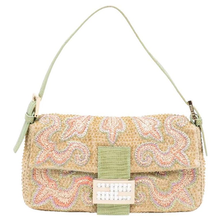 Fendi Sac baguette en perles brodées Paisley sur 1stDibs France