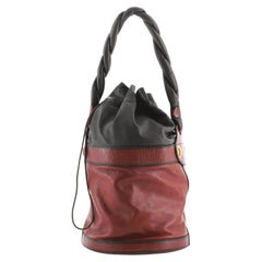 Fendi Palazzo Bucket Bag Studded Leather Small