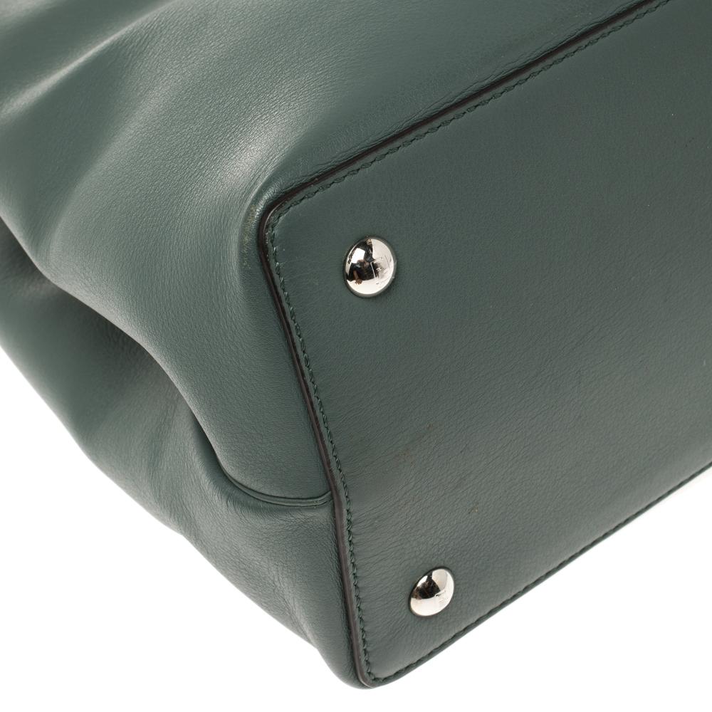 Fendi Pale Green Leather Mini 2Jours Tote 5