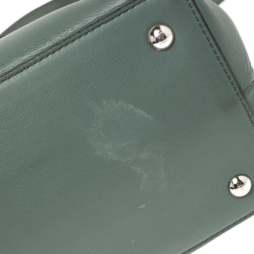 Fendi Pale Green Leather Mini 2Jours Tote 1