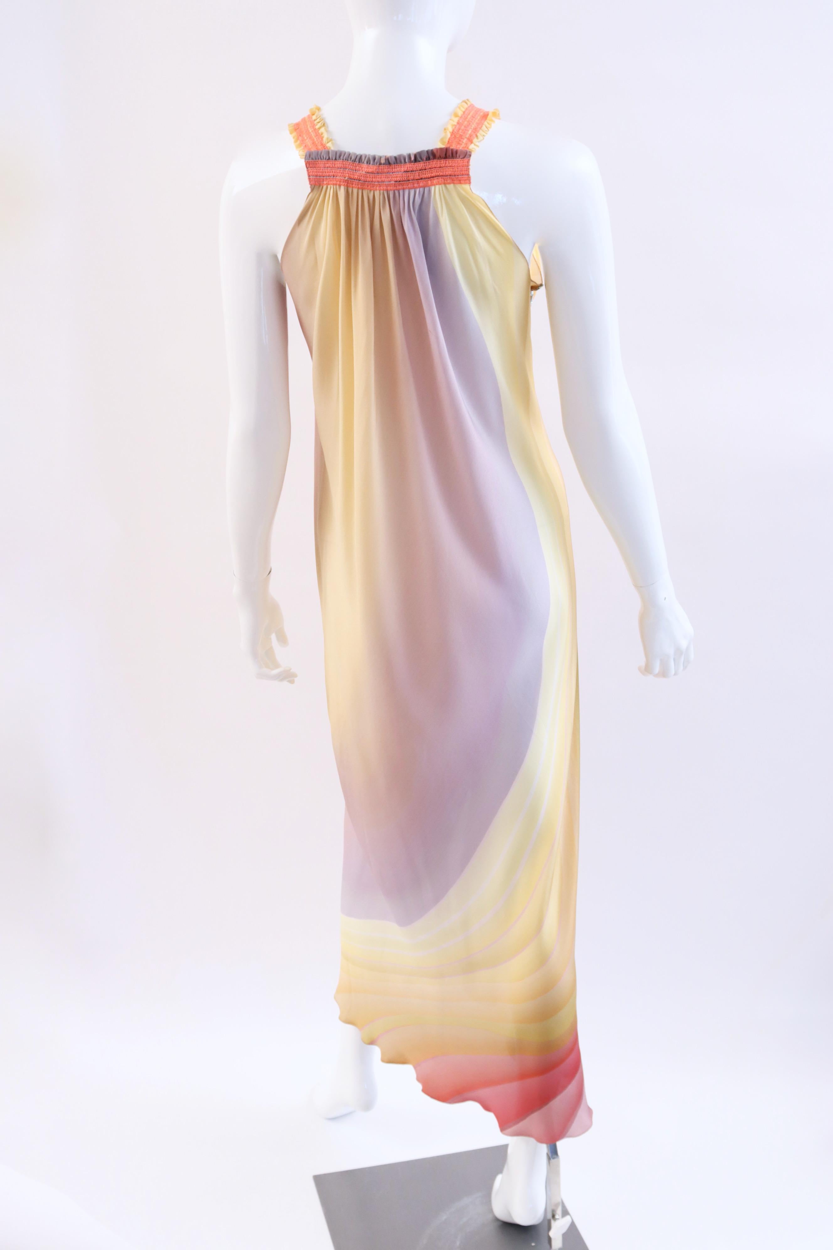 FENDI Pastel Rainbow Silk Dress 1