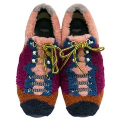Scarpe da ginnastica Fendi Patchwork Shearling Sneakers