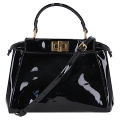 Fendi Patent Leather Mini Peekaboo Bag