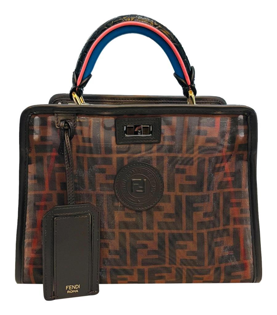 Artículo Raro - Fendi Charol Bolso Peekaboo Con Funda Defender 