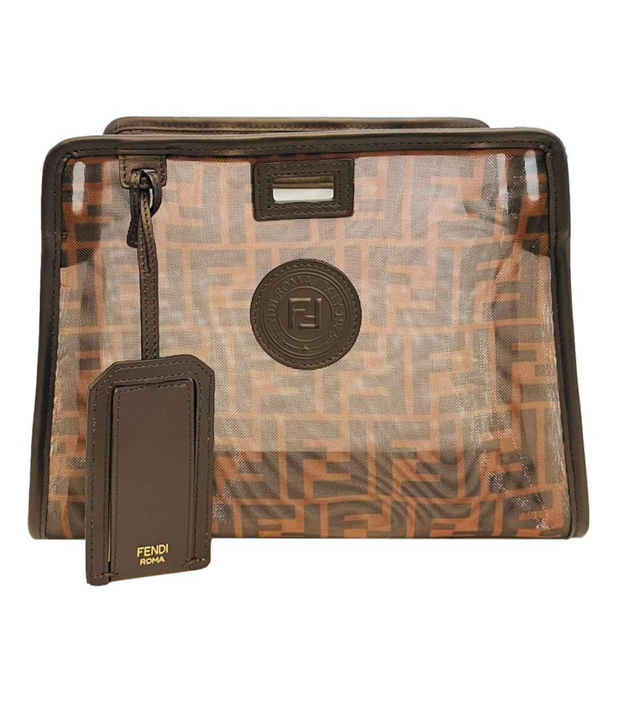 Fendi Patent Leather Peekaboo Bag With 'FF' Defender Cover Bag In Excellent Condition In London, GB