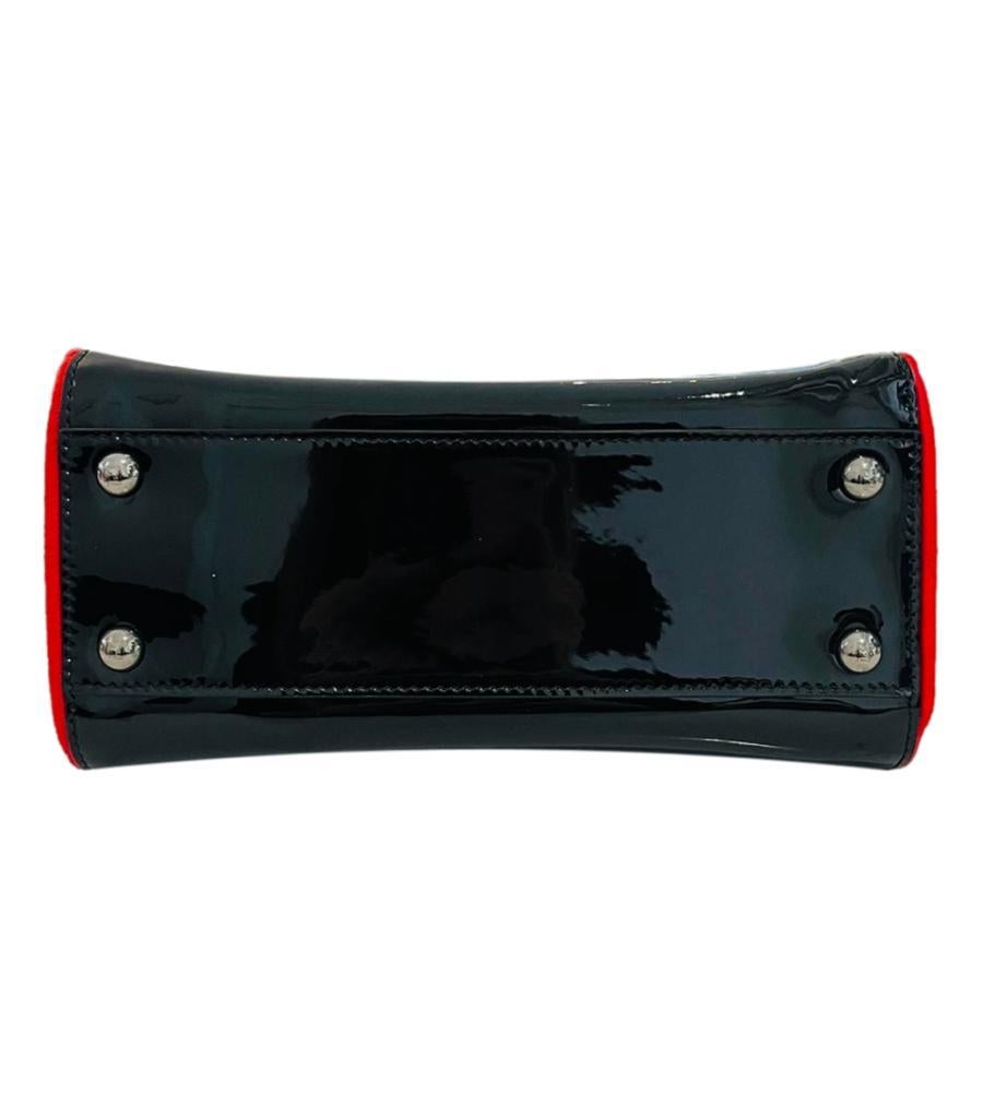 Fendi Patent Leather Peekaboo Bag With 'FF' Defender Cover Bag 4