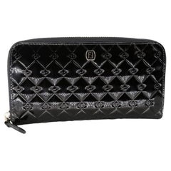 Fendi Patent Leather Quilted Long Wallet FF-W0209N-0011