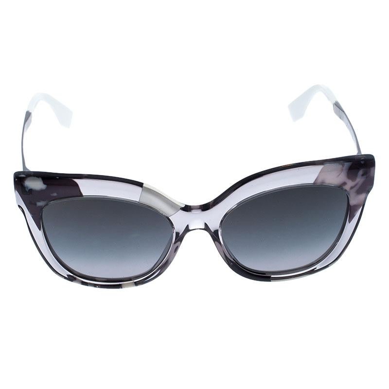 Don't limit your fashion sense to just your clothes and shoes but let your accessories also help you make the right style statement. Choose creations like these sunglasses from Fendi to do just that for you. Flaunting cat-eye edges and patterns,