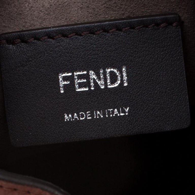 Fendi Peach Leather Mini Mon Tresor Drawstring Bucket Bag For Sale at ...