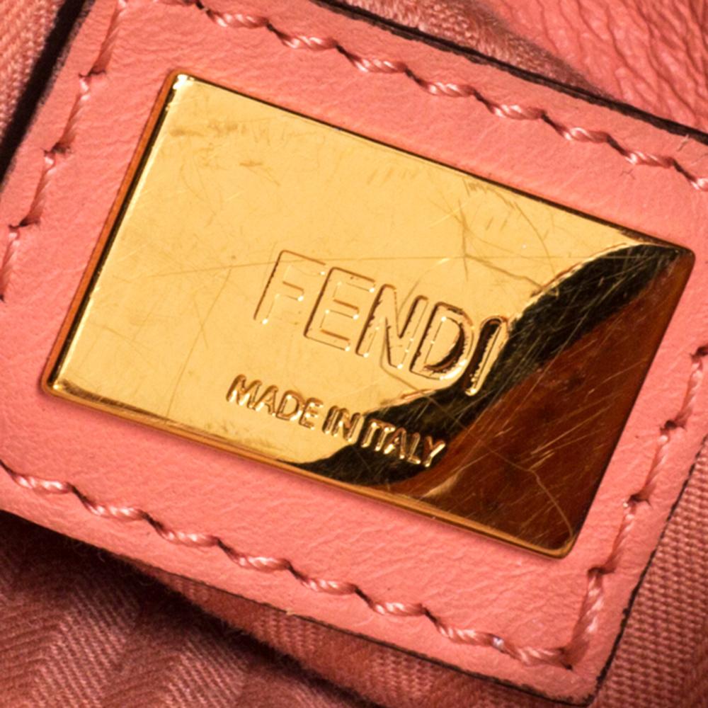 Fendi Peach Leather Small 2Jours Tote 1