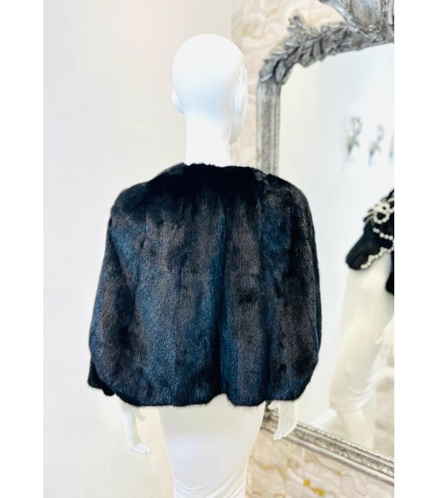 Fendi Pearl Embellished Mink Fur Jacket In Excellent Condition For Sale In London, GB
