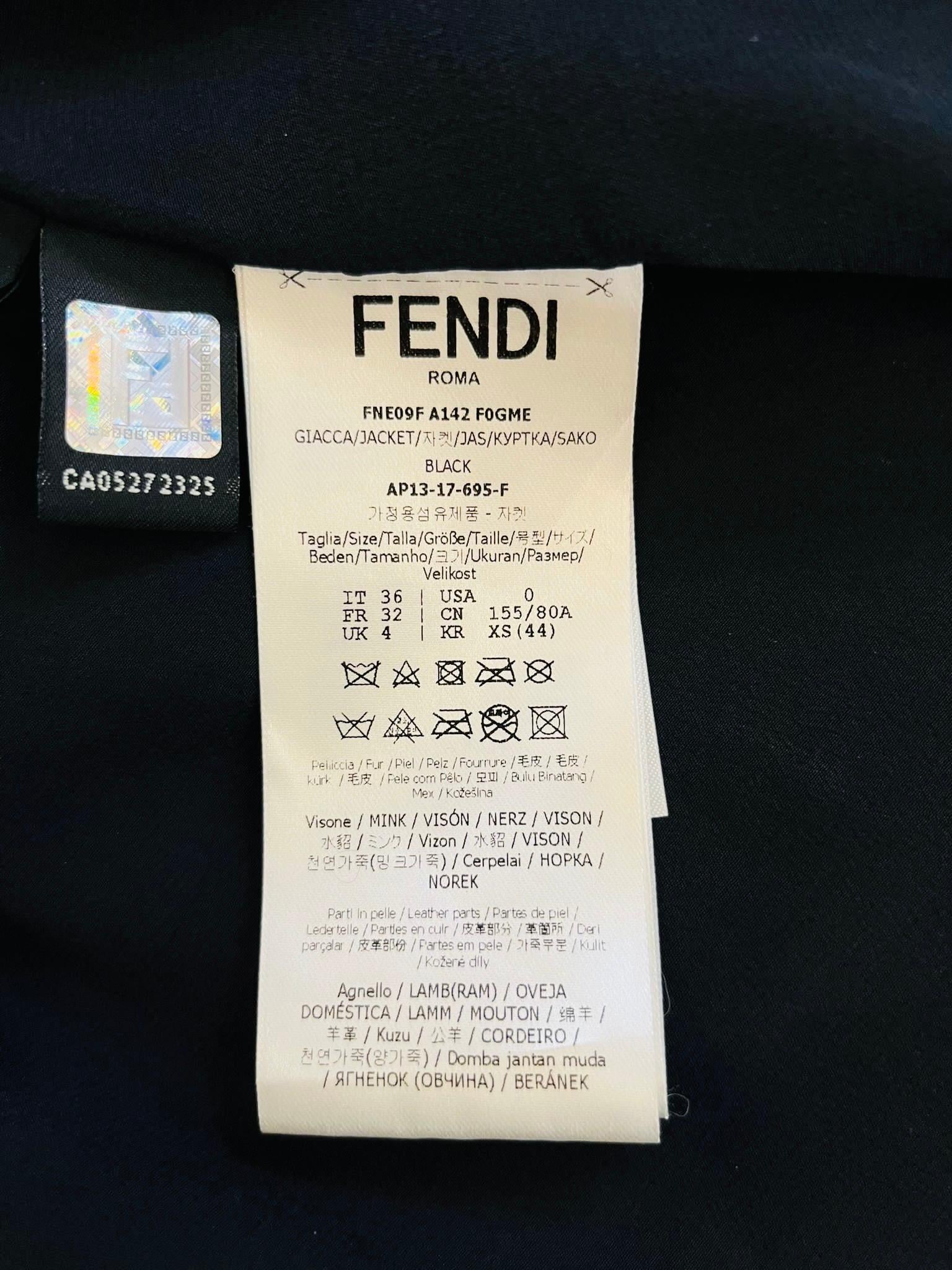 Fendi Pearl Embellished Mink Fur Jacket For Sale 3