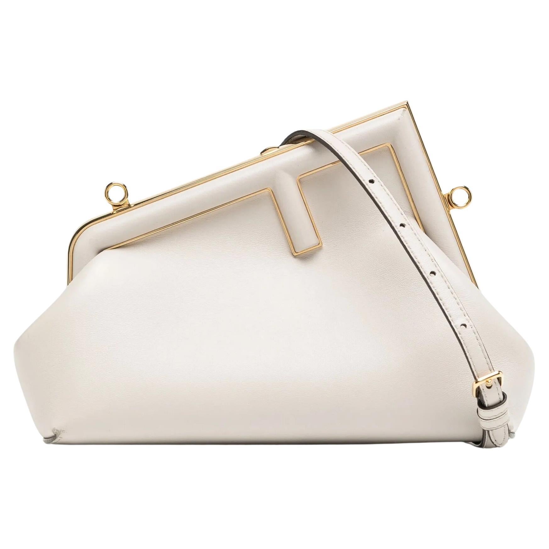 Fendi Pearl Grey Small First Bag en vente