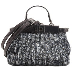 Fendi Peekaboo Bag Beaded Leather Micro