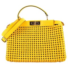 Fendi Peekaboo Bag Braided Leather Regular