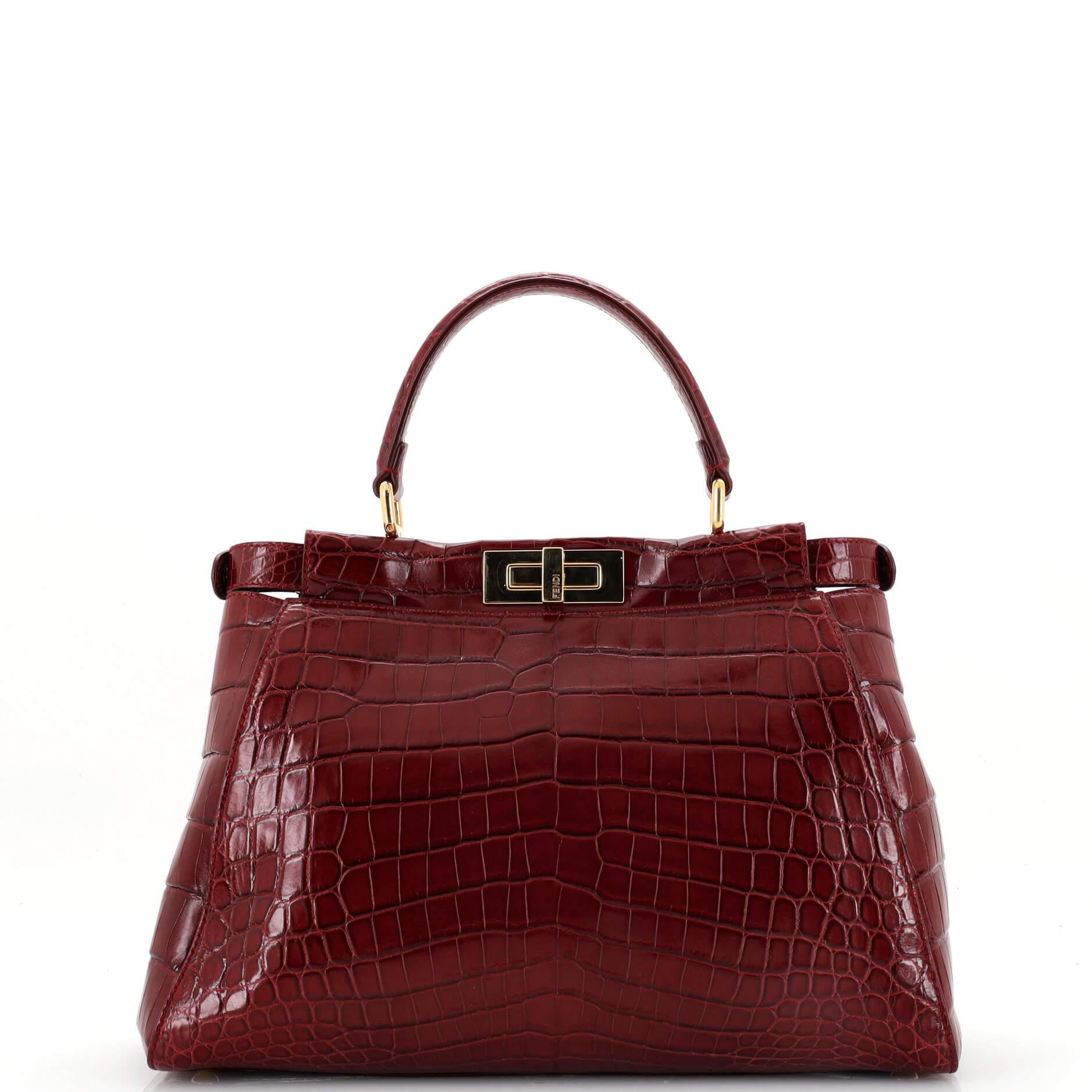 Women's or Men's Fendi Peekaboo Bag Crocodile Regular