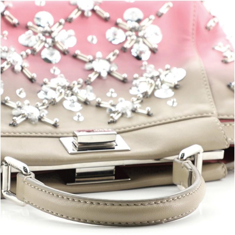 Fendi Peekaboo Bag Crystal Embellished Ombre Leather Mini 2