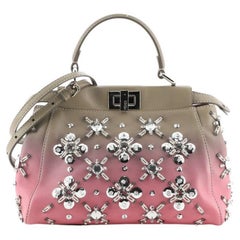 Fendi Peekaboo Bag Crystal Embellished Ombre Leather Mini