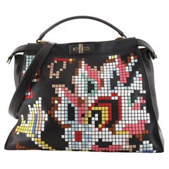 Fendi Peekaboo Bag Embroidered Leather Large