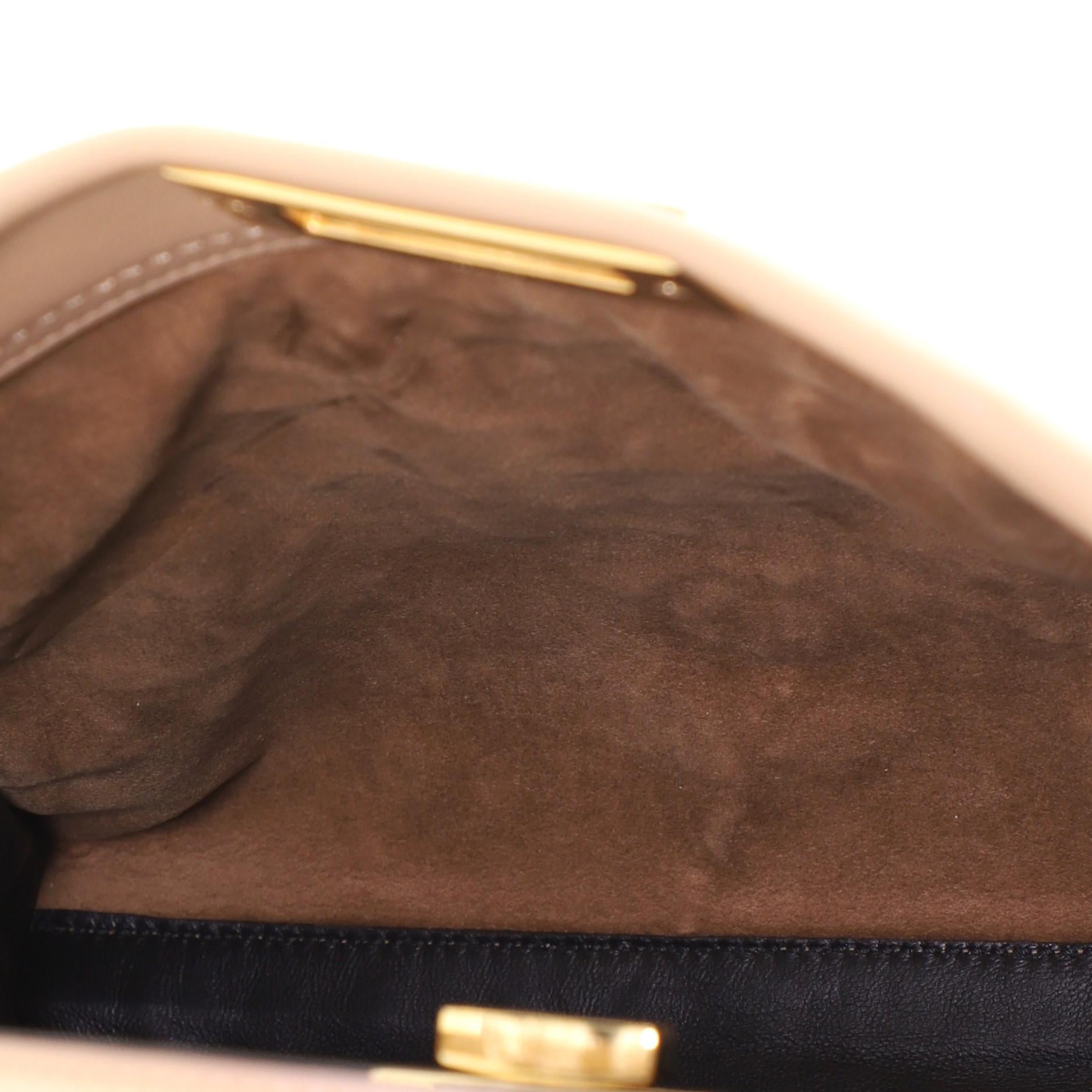 Fendi Peekaboo Bag Embroidered Leather Regular In Good Condition In NY, NY