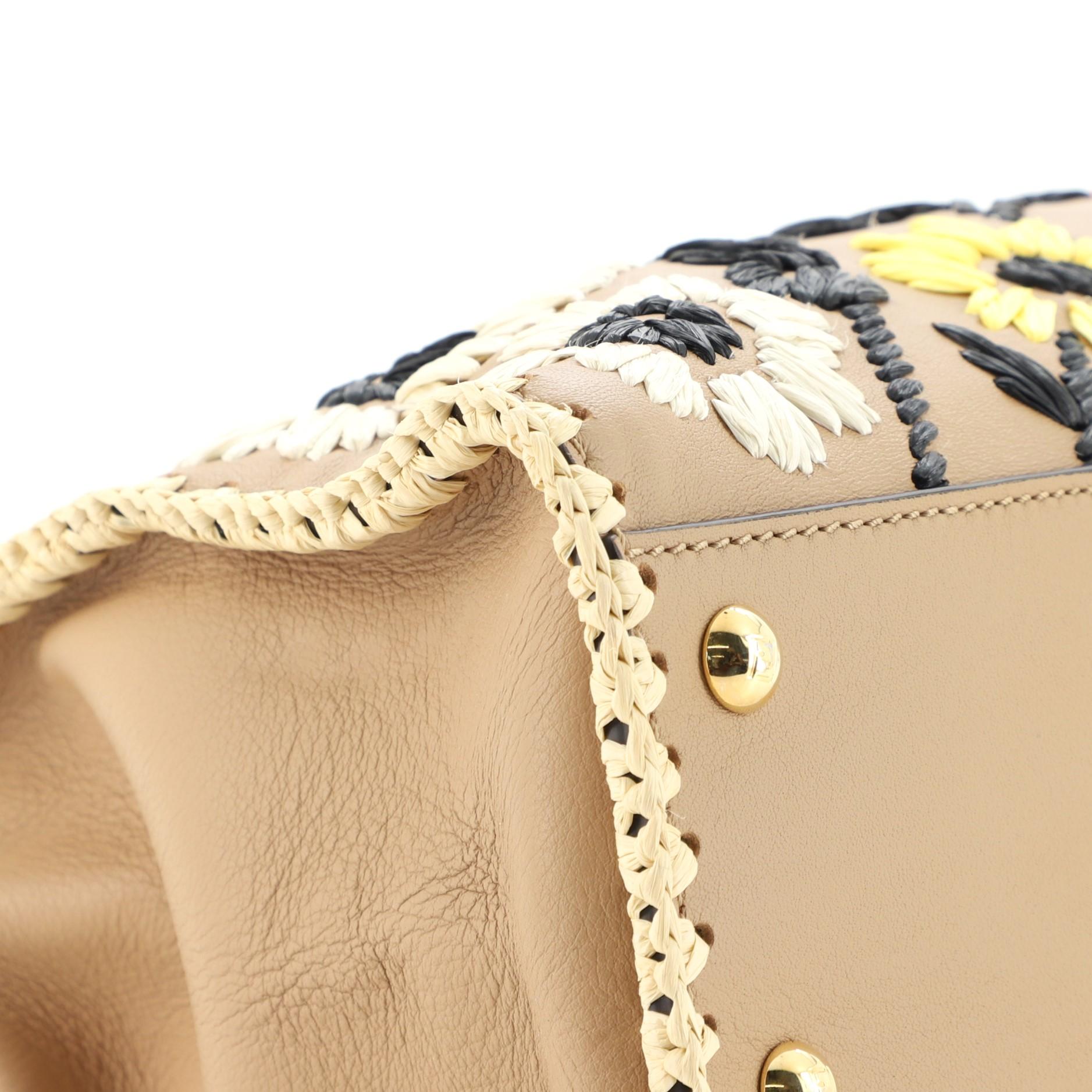 Women's or Men's Fendi Peekaboo Bag Embroidered Leather Regular