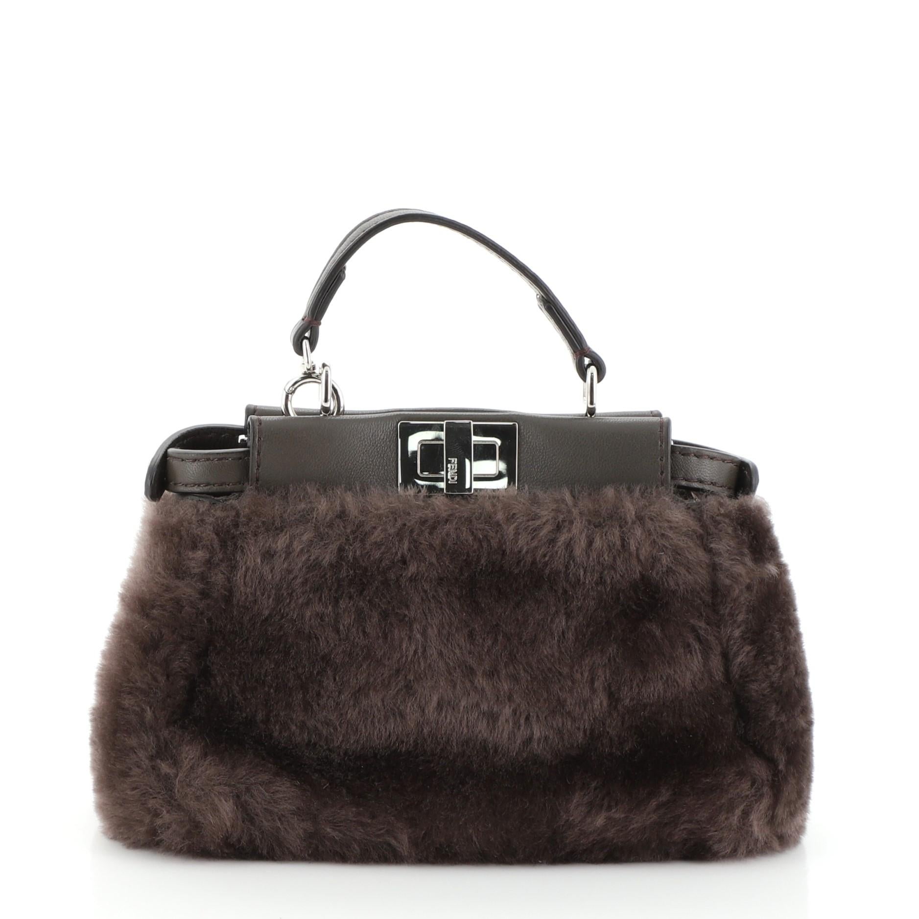 fendi peekaboo fur bag