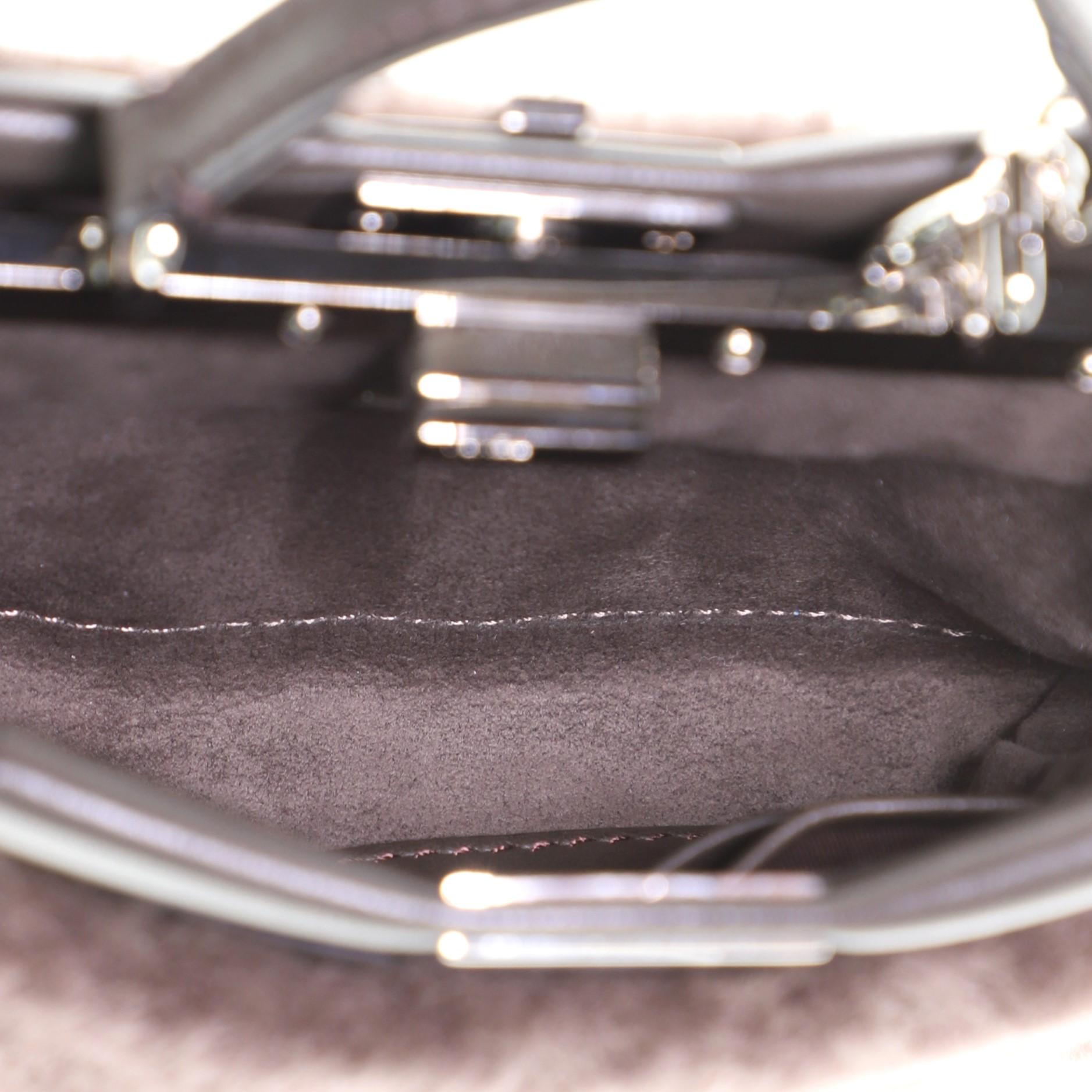 Black Fendi Peekaboo Bag Fur Micro