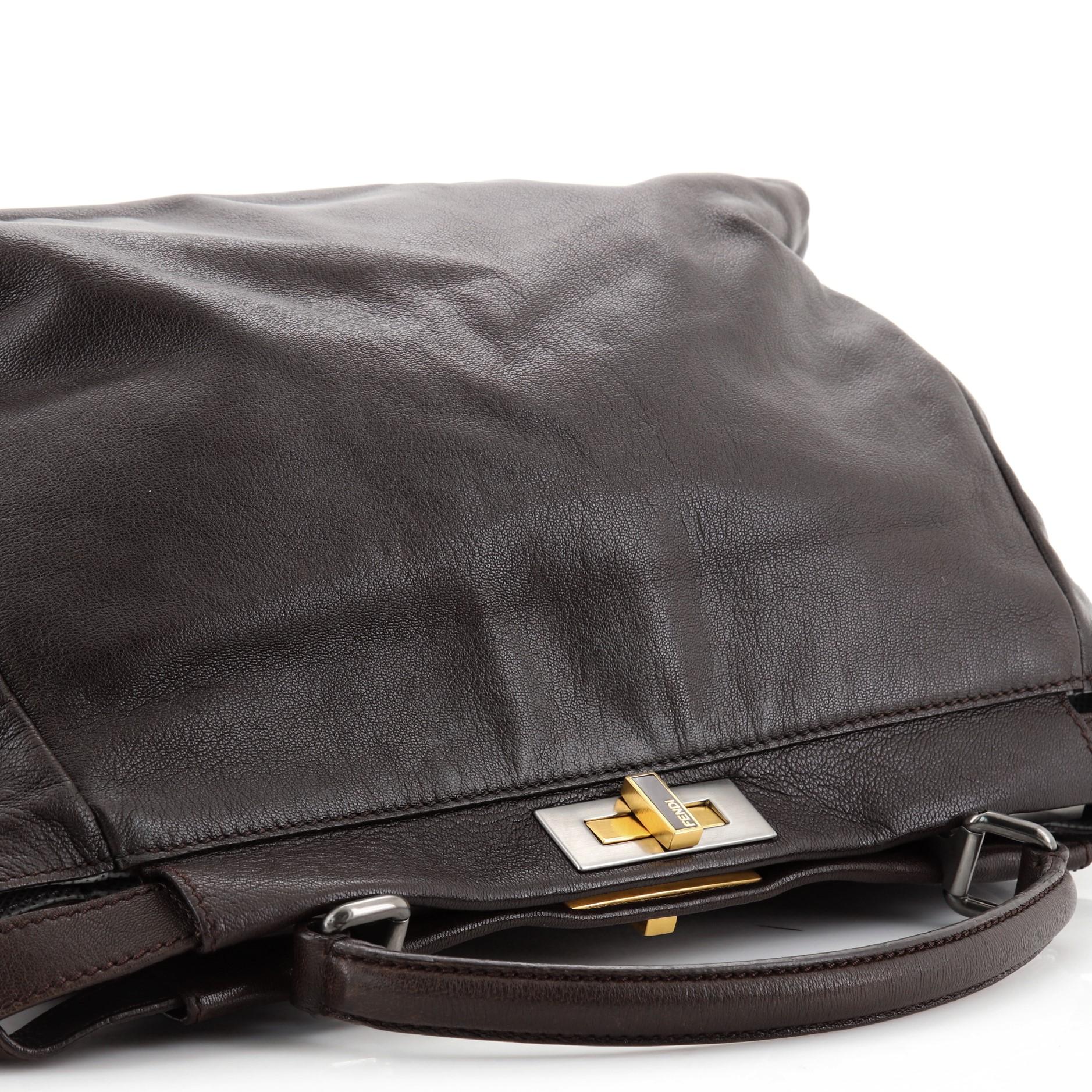 Fendi Peekaboo Bag Grained Leather Large 1
