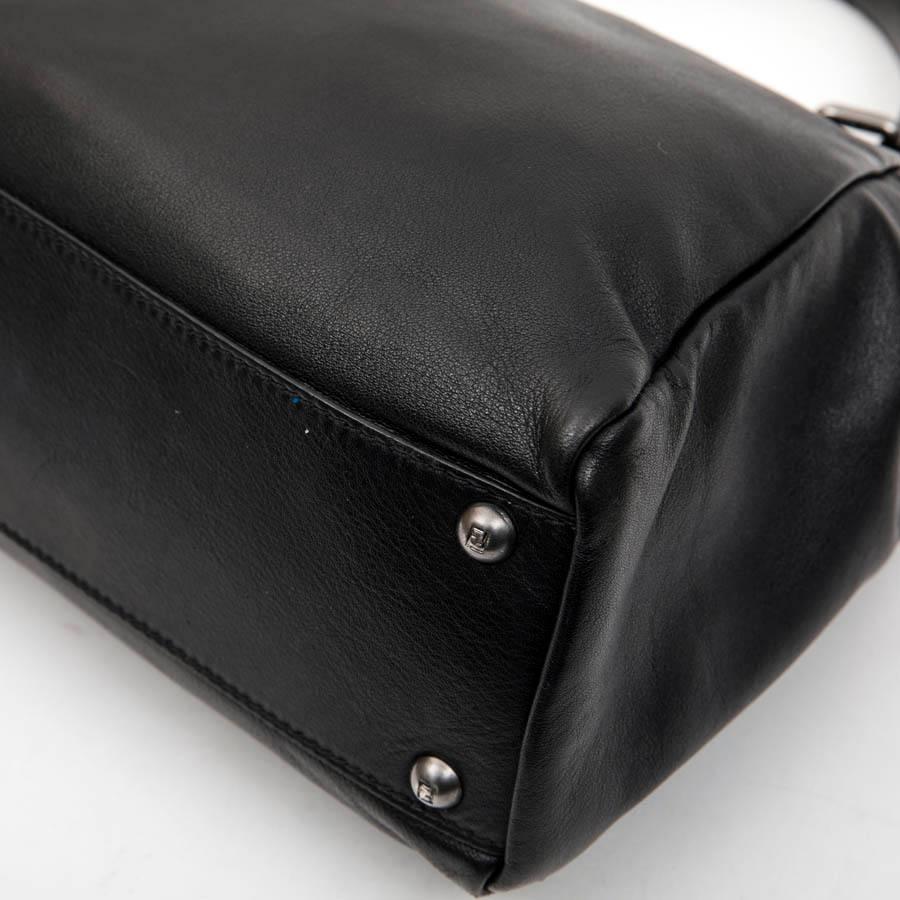 Women's FENDI 'Peekaboo' Bag in Soft Black Leather For Sale
