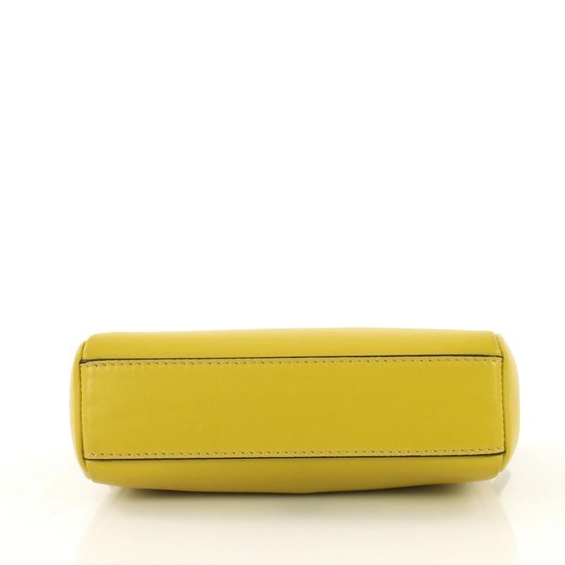 Yellow Fendi Peekaboo Bag Leather Micro