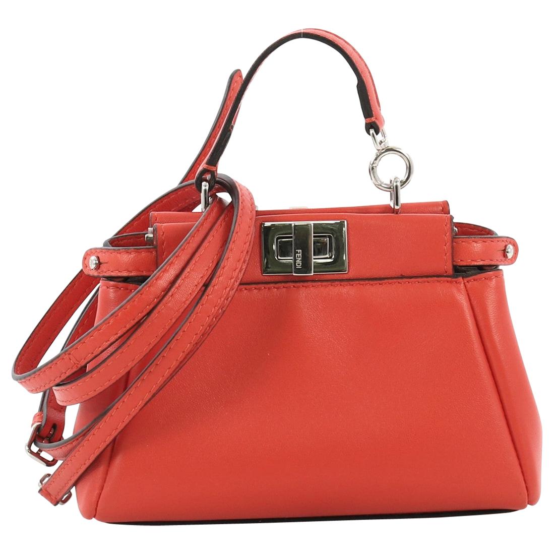 Fendi Peekaboo Bag Leather Micro