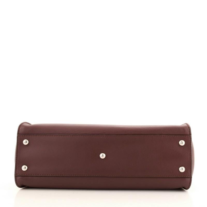 Women's or Men's Fendi Peekaboo Bag Leather with Flower Embellished Interior Regular