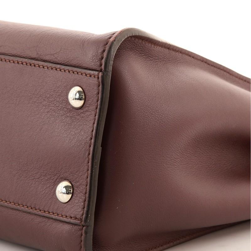 Fendi Peekaboo Bag Leather with Flower Embellished Interior Regular 2