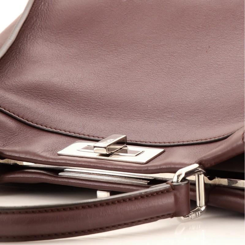 Fendi Peekaboo Bag Leather with Flower Embellished Interior Regular 3