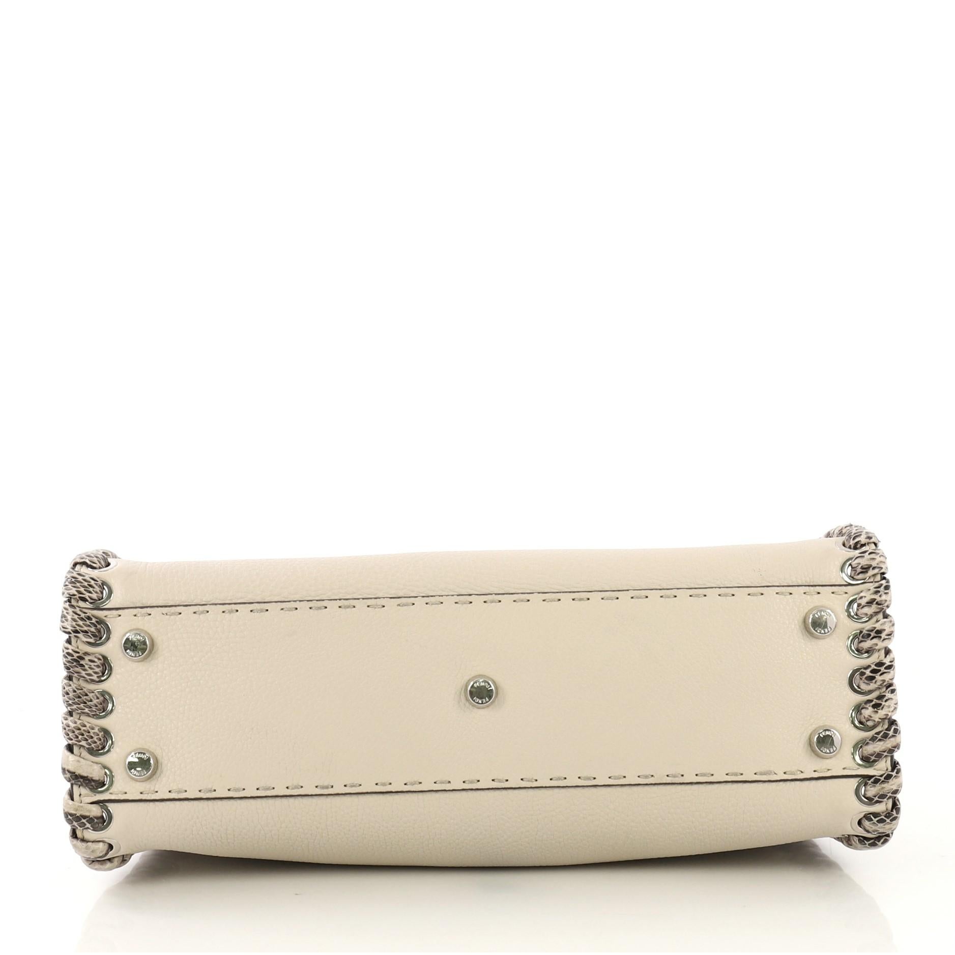 Women's or Men's Fendi Peekaboo Bag Leather with Python Whipstitch Regular