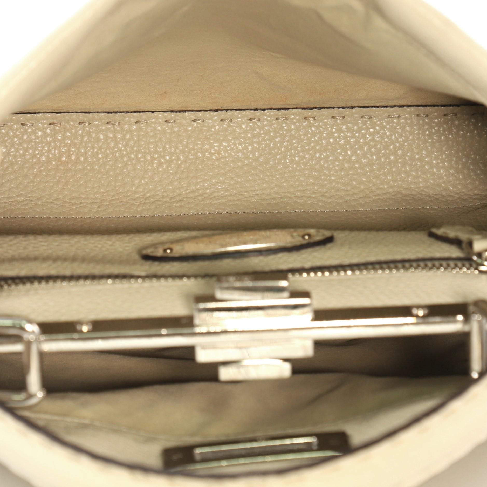 Fendi Peekaboo Bag Leather with Python Whipstitch Regular 1