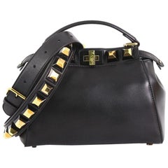 Fendi Peekaboo Bag Leather with Studded Detail Mini