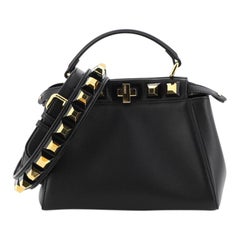 Fendi Peekaboo Bag Leather with Studded Detail Mini