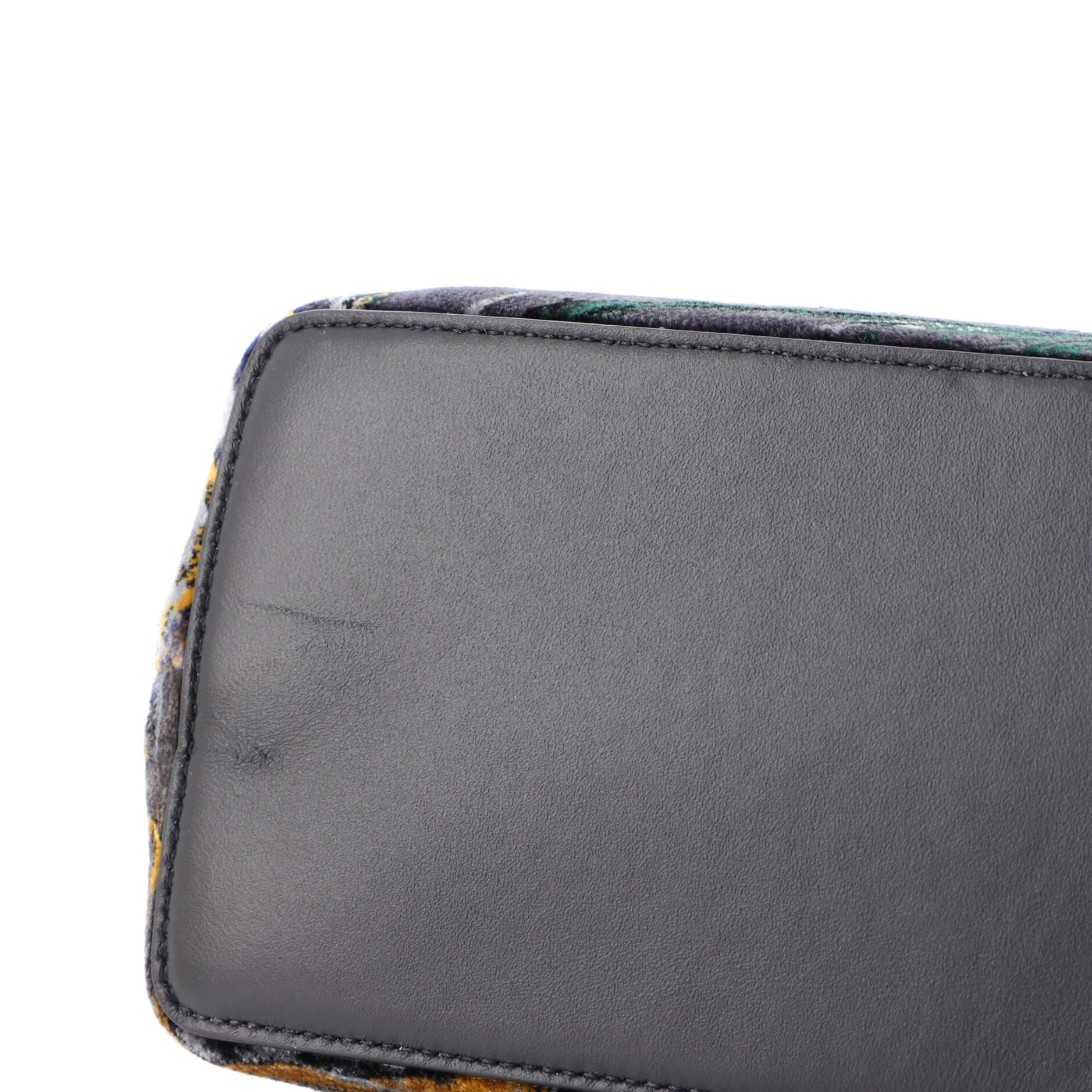 Fendi Peekaboo Bag Marbled Fabric Mini In Good Condition In NY, NY