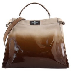 Fendi Peekaboo Bag Ombre Patent and Suede Large