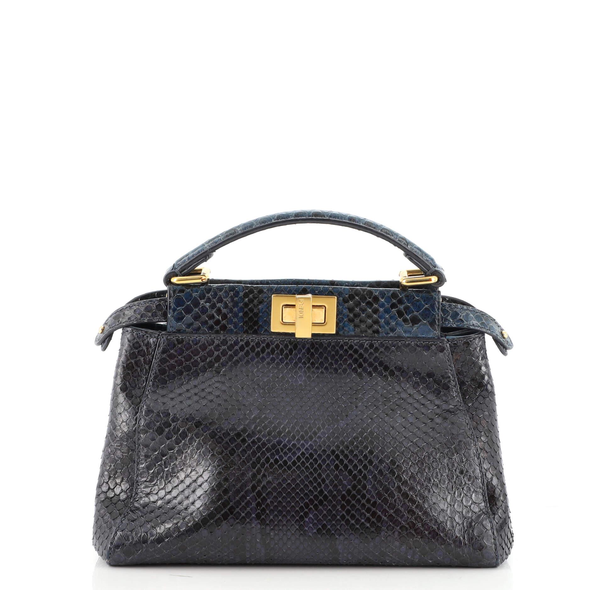 fendi peekaboo mini python