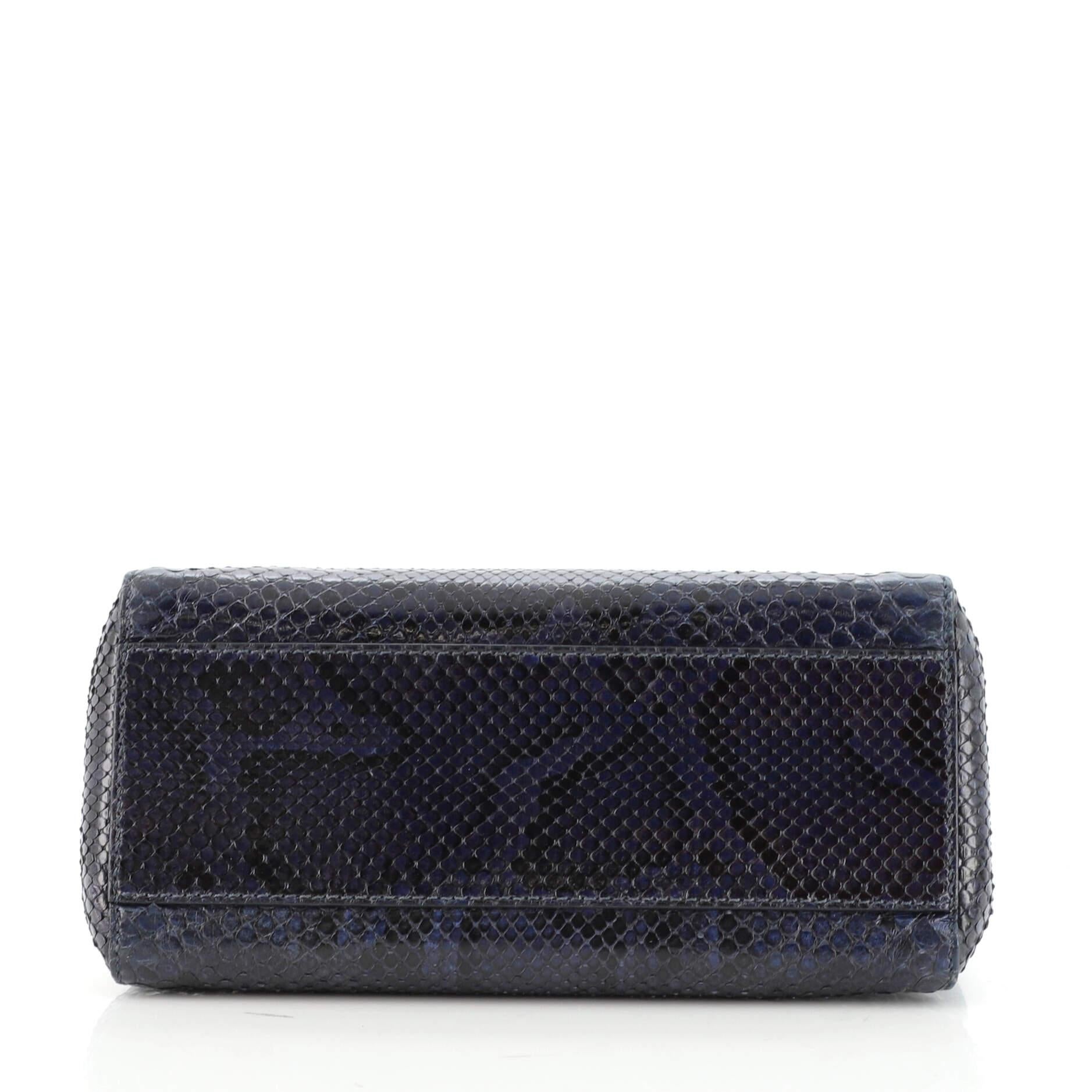 fendi mini peekaboo python