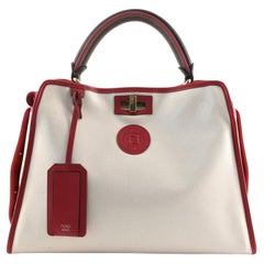 Fendi Peekaboo Tasche Gestreiftes Leder Regular