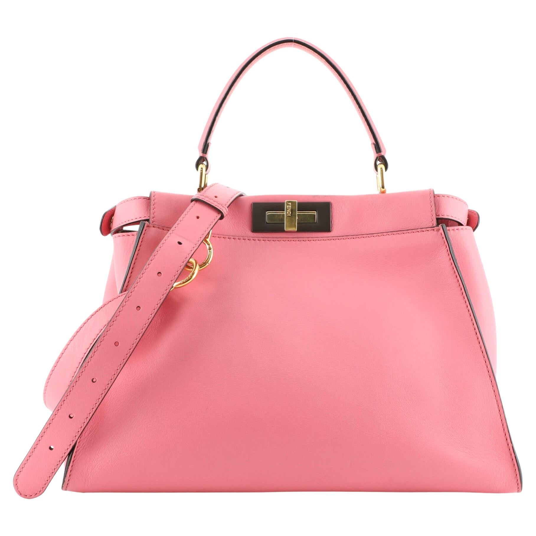 Fendi Peekaboo Bag Rigid Leather Regular