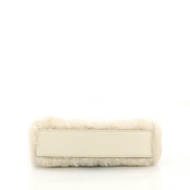 off white shearling bag
