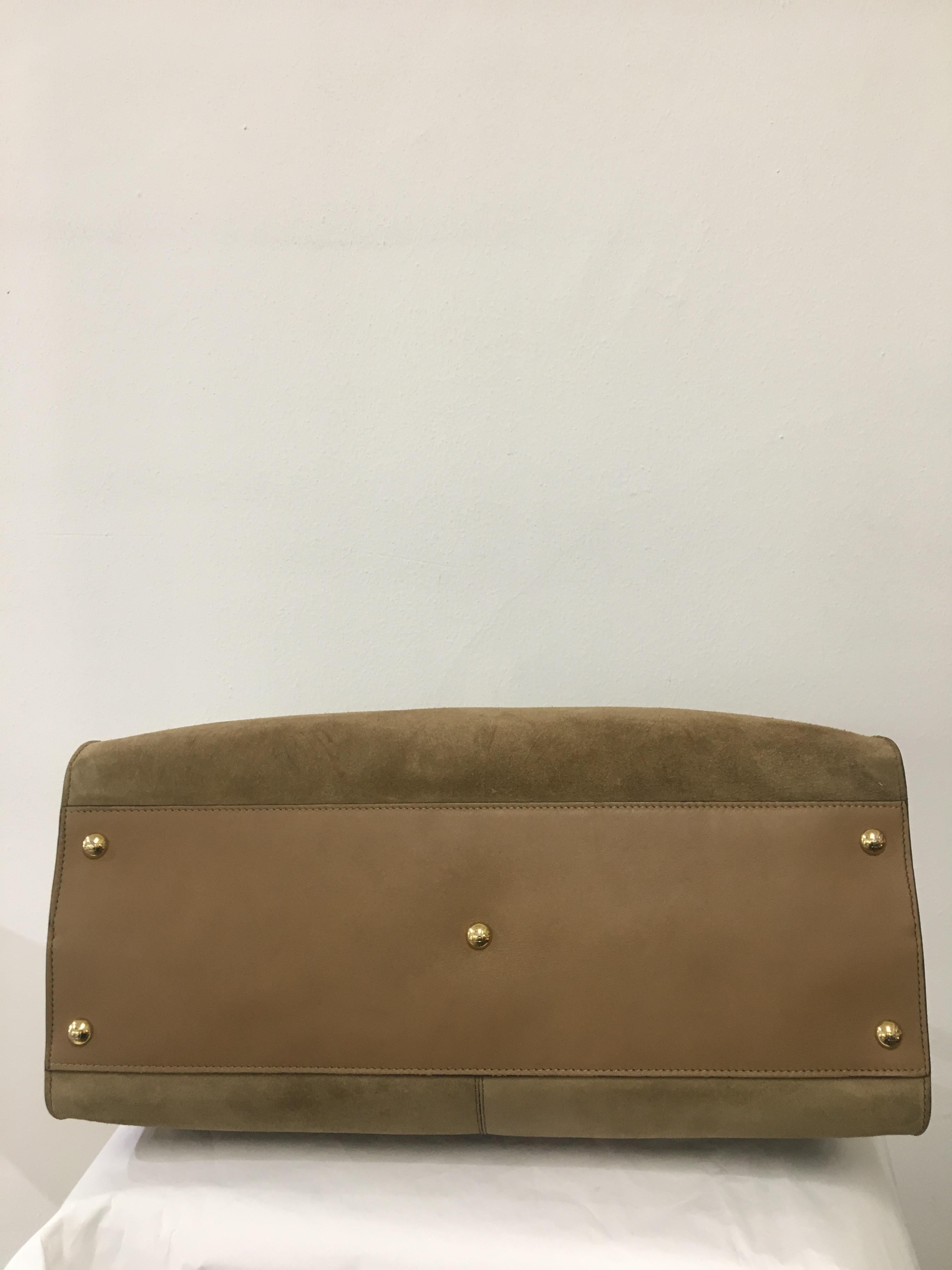 Brown Fendi Peekaboo Bag, Suede, limited edition For Sale